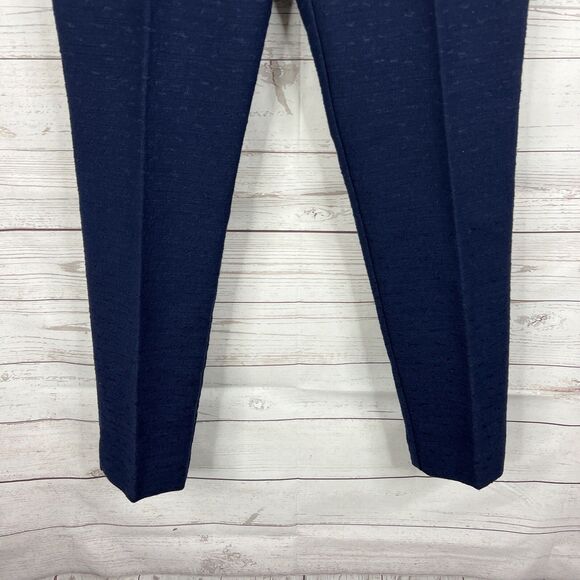 Trina Turk Womens Moss 2 Pant Size 4 Blue Textured - Picture 4 of 9